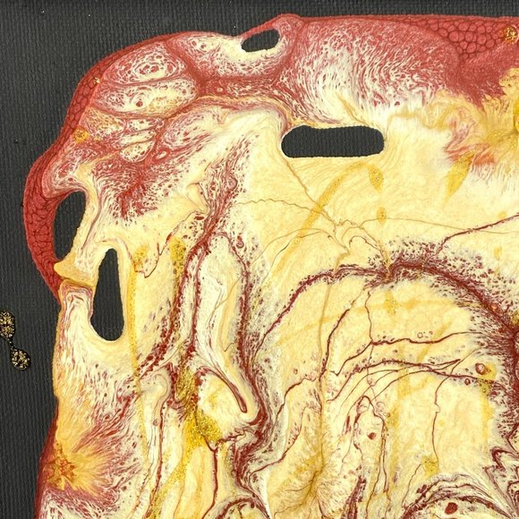 Royal Pearl - Original Art Mixed Media and Resin Painting Framing 13"x16" - Picture 8 of 10